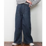 ライトネイビー | ウエストゴムストレッチデニムベイカーパンツ | atONE