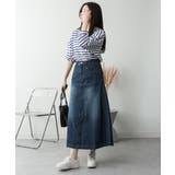 サイドタックデニムスカート | atONE | 詳細画像36