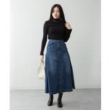 サイドタックデニムスカート | atONE | 詳細画像7