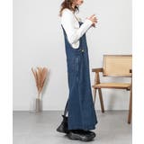 配色ショルダーデニムサロペットスカート | atONE | 詳細画像9 