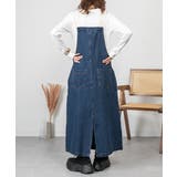 配色ショルダーデニムサロペットスカート | atONE | 詳細画像10 