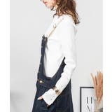 配色ショルダーデニムサロペットスカート | atONE | 詳細画像13 