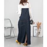 配色ショルダーデニムサロペットスカート | atONE | 詳細画像17 