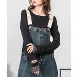 配色ショルダーデニムサロペットスカート | atONE | 詳細画像19 