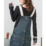 配色ショルダーデニムサロペットスカート | atONE | 詳細画像21 