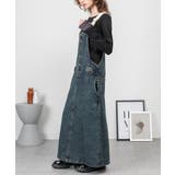 配色ショルダーデニムサロペットスカート | atONE | 詳細画像23 