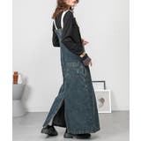 配色ショルダーデニムサロペットスカート | atONE | 詳細画像25 