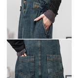 配色ショルダーデニムサロペットスカート | atONE | 詳細画像29 