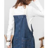 配色ショルダーデニムサロペットスカート | atONE | 詳細画像7 