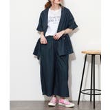 エアリーデニム前タックワイドパンツ | atONE | 詳細画像40