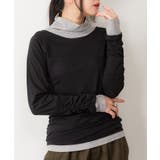 くしゅタートルネック指穴ロングTシャツ ロンt 丸首 | atONE | 詳細画像24 