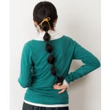 くしゅタートルネック指穴ロングTシャツ ロンt 丸首 | atONE | 詳細画像32 