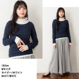 くしゅタートルネック指穴ロングTシャツ ロンt 丸首 | atONE | 詳細画像5 