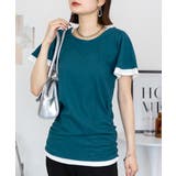 フレアー袖シャーリングカットソー バイカラー レイヤード | atONE | 詳細画像8