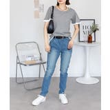 フレアー袖シャーリングカットソー バイカラー レイヤード | atONE | 詳細画像25