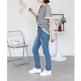 フレアー袖シャーリングカットソー バイカラー レイヤード | atONE | 詳細画像26