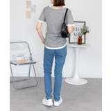 フレアー袖シャーリングカットソー バイカラー レイヤード | atONE | 詳細画像27