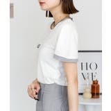 フレアー袖シャーリングカットソー バイカラー レイヤード | atONE | 詳細画像37