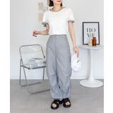 フレアー袖シャーリングカットソー バイカラー レイヤード | atONE | 詳細画像39