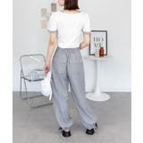 フレアー袖シャーリングカットソー バイカラー レイヤード | atONE | 詳細画像41