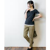 フレアー袖シャーリングカットソー バイカラー レイヤード | atONE | 詳細画像51