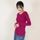 コットンフライス長袖Tシャツ カットソー 長袖 | atONE | 詳細画像47