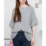 フレア袖ドロップショルダーTシャツ パフ ハーフ | atONE | 詳細画像15