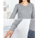 ワッフルVネック長袖Tシャツ ロングスリーブカットソー ロンt | atONE | 詳細画像50