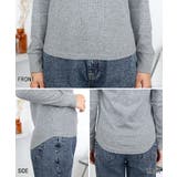 ワッフルVネック長袖Tシャツ ロングスリーブカットソー ロンt | atONE | 詳細画像51