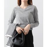 ワッフルVネック長袖Tシャツ ロングスリーブカットソー ロンt | atONE | 詳細画像62