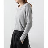 ワッフルVネック長袖Tシャツ ロングスリーブカットソー ロンt | atONE | 詳細画像64