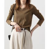 ワッフルVネック長袖Tシャツ ロングスリーブカットソー ロンt | atONE | 詳細画像70