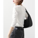 Uネック8分袖コットンフライスTシャツ 半端袖 カットソー | atONE | 詳細画像17