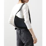 Uネック8分袖コットンフライスTシャツ 半端袖 カットソー | atONE | 詳細画像19