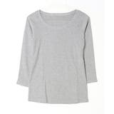 Uネック8分袖コットンフライスTシャツ 半端袖 カットソー | atONE | 詳細画像33