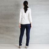 Uネック8分袖コットンフライスTシャツ 半端袖 カットソー | atONE | 詳細画像40