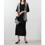 Uネック8分袖コットンフライスTシャツ 半端袖 カットソー | atONE | 詳細画像5