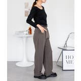 Uネック8分袖コットンフライスTシャツ 半端袖 カットソー | atONE | 詳細画像61