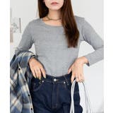 Uネック8分袖コットンフライスTシャツ 半端袖 カットソー | atONE | 詳細画像71