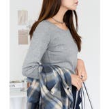 Uネック8分袖コットンフライスTシャツ 半端袖 カットソー | atONE | 詳細画像72