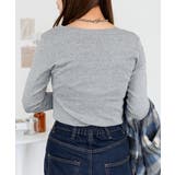 Uネック8分袖コットンフライスTシャツ 半端袖 カットソー | atONE | 詳細画像73