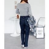 Uネック8分袖コットンフライスTシャツ 半端袖 カットソー | atONE | 詳細画像76