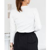 Uネック8分袖コットンフライスTシャツ 半端袖 カットソー | atONE | 詳細画像80