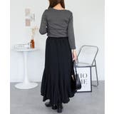 Uネック8分袖コットンフライスTシャツ 半端袖 カットソー | atONE | 詳細画像90