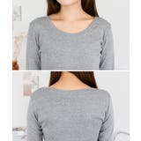 Uネック8分袖コットンフライスTシャツ 半端袖 カットソー | atONE | 詳細画像93