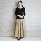 Vネック8分袖コットンフライスTシャツ 半端袖 カットソー | atONE | 詳細画像30