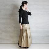 Vネック8分袖コットンフライスTシャツ 半端袖 カットソー | atONE | 詳細画像31