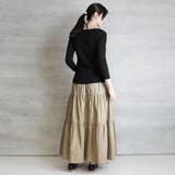 Vネック8分袖コットンフライスTシャツ 半端袖 カットソー | atONE | 詳細画像32