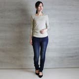 Vネック8分袖コットンフライスTシャツ 半端袖 カットソー | atONE | 詳細画像36