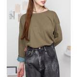 袖口裏タンガリーロングTシャツ ロングスリーブ カットソー | atONE | 詳細画像21 